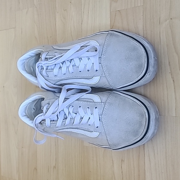 Vans Old Skool Sneakers Womens 7.5 Mens 6 Light Gray / Soft White - Picture 3 of 10